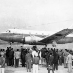 日本航空のマーチン202「もく星号」　1951年（昭和26年、航空再開直後の写真）。（大）