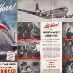 ボーイング・ストラトクルーザー（ノースウエスト航空）　1949年（昭和24年）のノースウエスト航空のパンフレット。