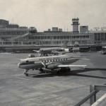 北日本航空と富士航空のコンベアCV-240　コンベアCV-240～440シリーズはDC-3の後を受け、その次の世代・フレンドシップやYS-11が出てくるまでの間、わが国でのよく使われた。1965年（昭和40年）頃。（小）