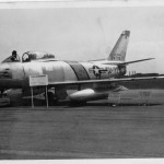 F-86セイバー戦闘機（米軍）　第1回航空記念日に飛来した機体。