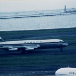 日本国内航空のコンベアCV-880「銀座号」　後に訓練中に事故で失われた。1965年（昭和40年）頃。（渡）